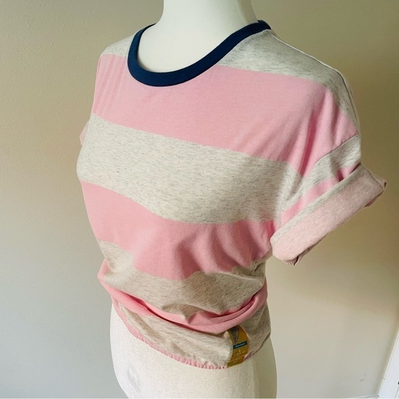 NEW Girls T-Shirt Pink Gray Size 14-16 Wide Elastic at Bottom - Picture 11 of 14